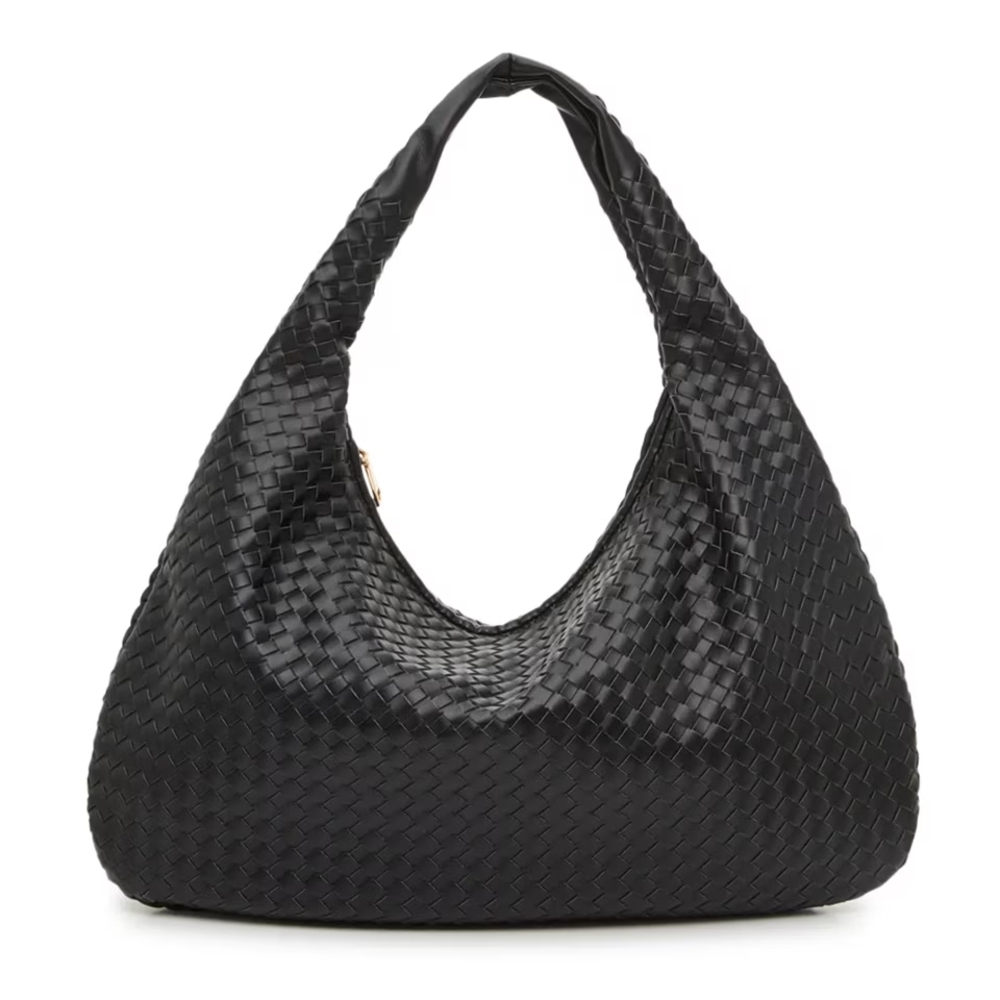 Crown Vintage Black Woven Hobo Bag